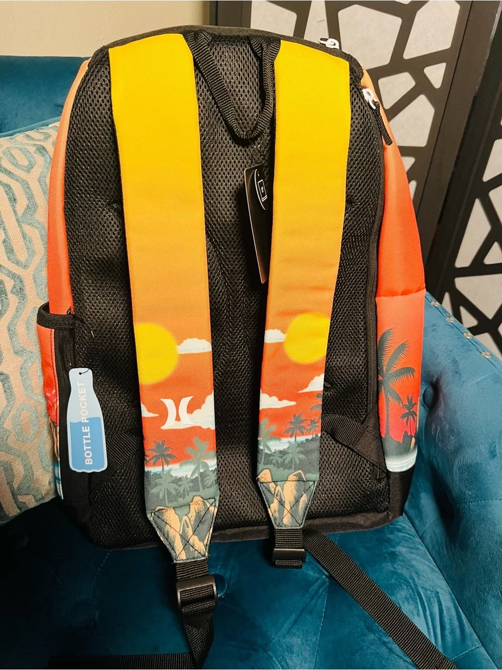 NWT Hurley Graphic Backpack Surf  🏄‍♂️ 🦖 Dino T-Rex School Book Bag 15”